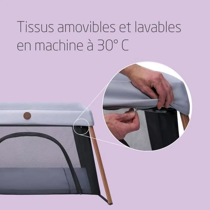 MAXI-COSI IRIS 2, Lit de voyage 2 en 1 - Compact - Evolutif - léger - De la naissance à 3 ans, ESSENTIAL GREY-4
