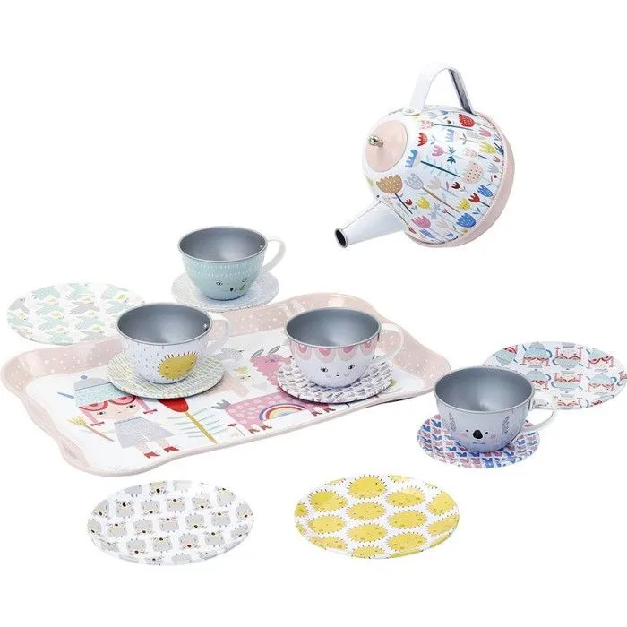 Dinette - VILAC - Suzy Ultman - Théière musicale - 11 pièces - Rose-1
