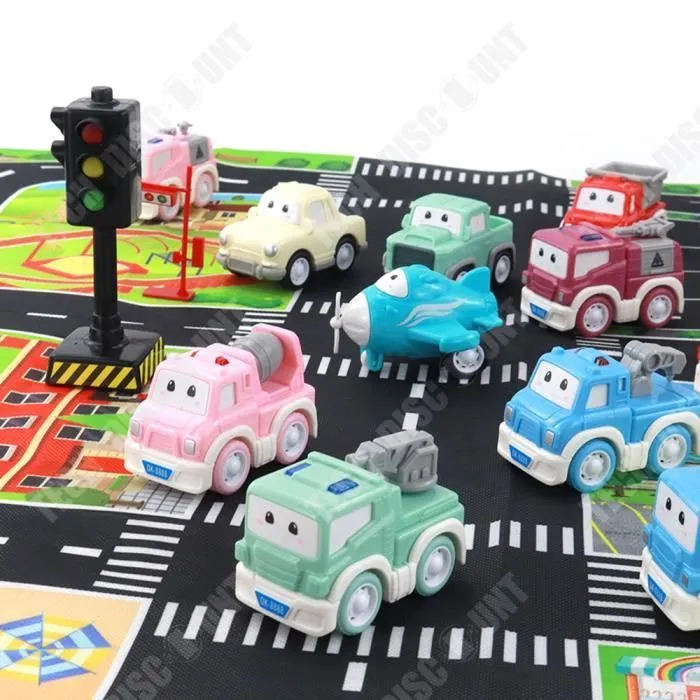 TD® Coffret de voitures jouets Ensemble de 25 pièces Stockable pour enfants Grandes Plastique Modèle de véhicule d'ingénierie-1