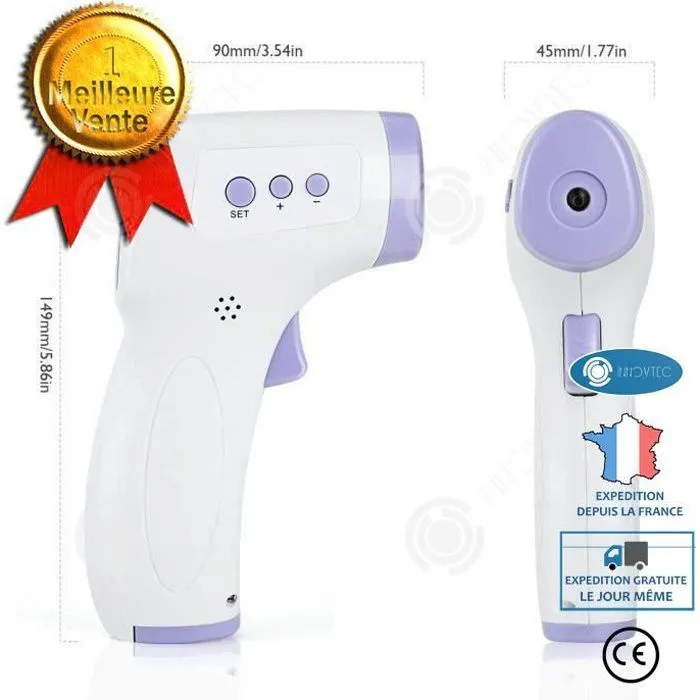 INN® Thermomètre médical frontal infrarouge sans contact pour écran LCD pour adultes et enfants Thermomètre infrarouge sans contact-0