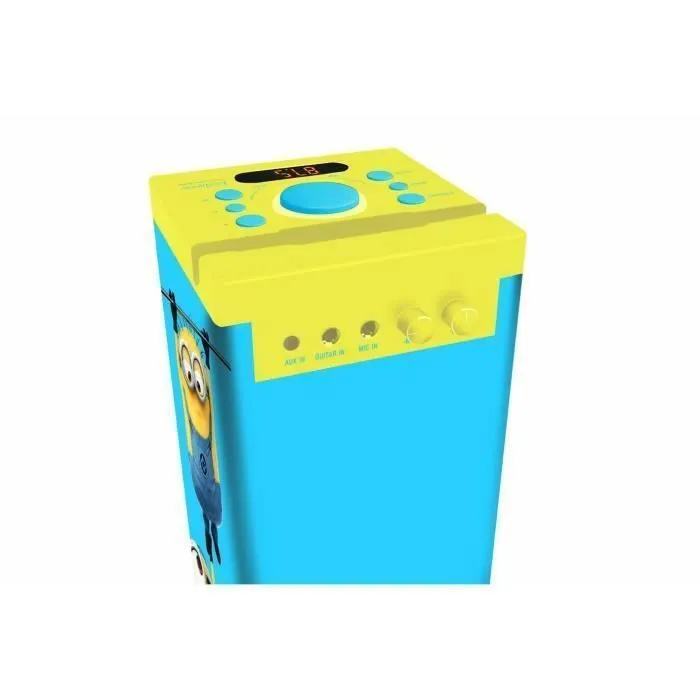 Puissante Enceinte Lumineuse Bluetooth® format tour avec micro et fonction changement de voix Les Minions-2