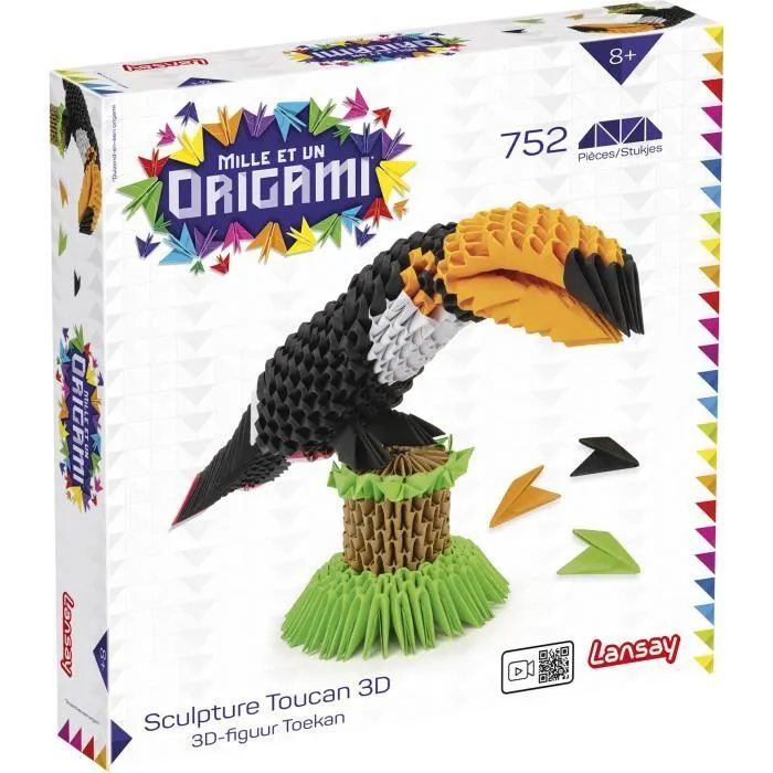 Mille Et Un Origami - Sculpture Toucan 3D - Pliage & Sculpture - Enfant - Lansay-0