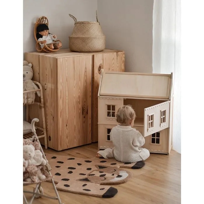 Tapis enfant - Nattiot - Kumako - 90x125 cm - Laine - Motif léopard-1