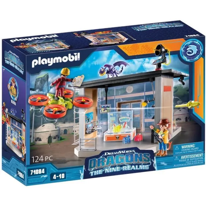 PLAYMOBIL 71084 Dragons Labo Icaris, Dragons : Les Neuf Royaumes, 124 pièces, Dès 4 ans-0
