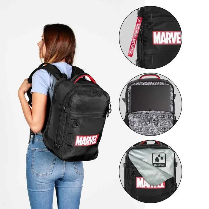 Sac à dos Mercury Cabin Voyage Avion - Marvel Comics - Noir- 40x20x25 cm-3