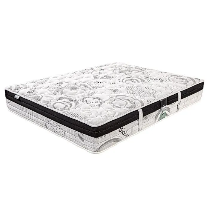 Matelas 140x190 cm,Sleeplux,26cm,latex,mousse haute densité,ferme,indépendance du couchage,face été/hiver-0