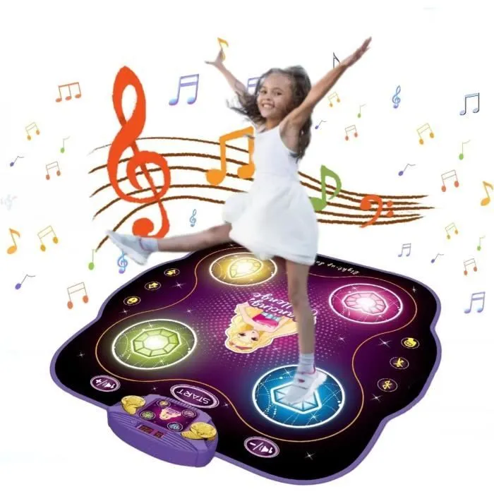 Tapis de danse électronique pour enfants - Marque - Modèle - Bluetooth - LED - Antidérapant-0
