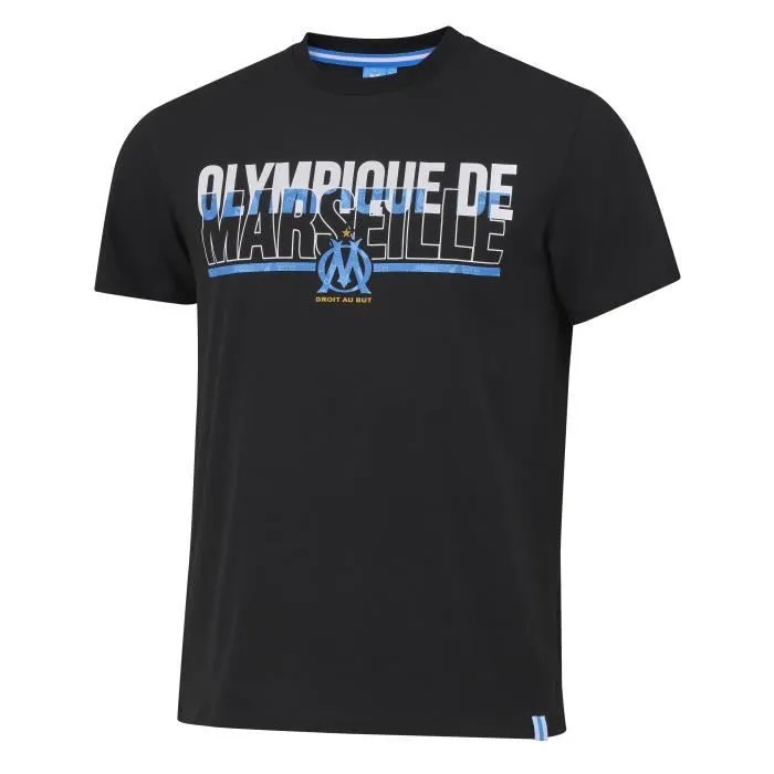 T-shirt - OLYMPIQUE DE MARSEILLE - OM - Noir - Coton - Manches courtes-2