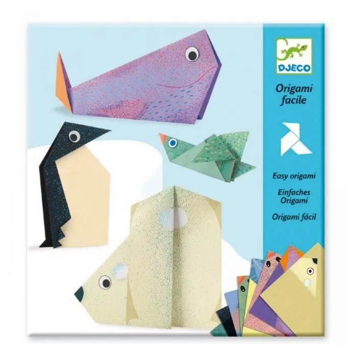 Origami - DJECO - Les animaux polaires - Kit d'origami facile pour enfants de 5 ans et plus-3