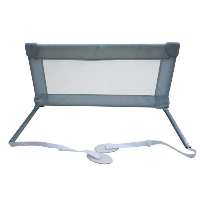 Barrière de lit bébé universelle - ASALVO - Gris - Pliante - Structure aluminium - Tissu polyester micro-fibré-1
