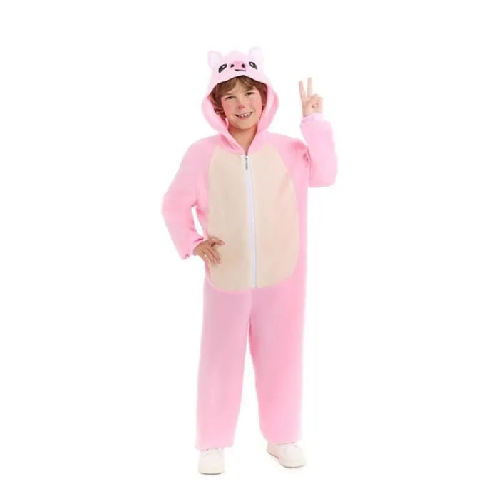 Partilandia Déguisement de cochon pour enfants (7-9 ans)-0