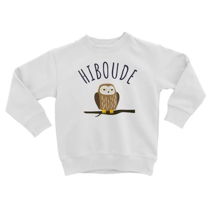 Sweatshirt Enfant Hiboude Jeu de Mot Bouder Amour Animaux-0