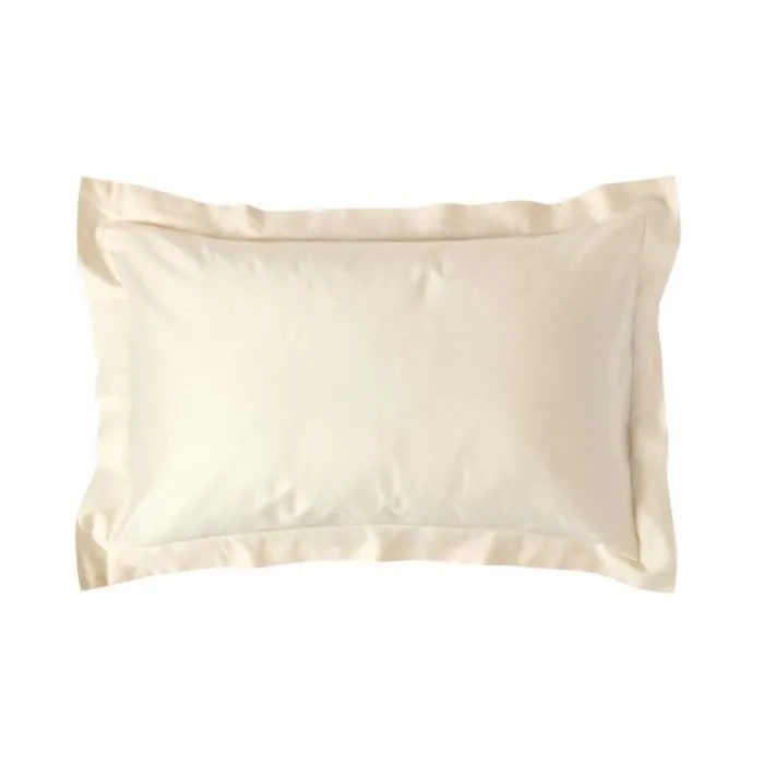 Taie d'oreiller - Bio - 400 fils - Crème - 50 x 75 cm - Rectangulaire-0