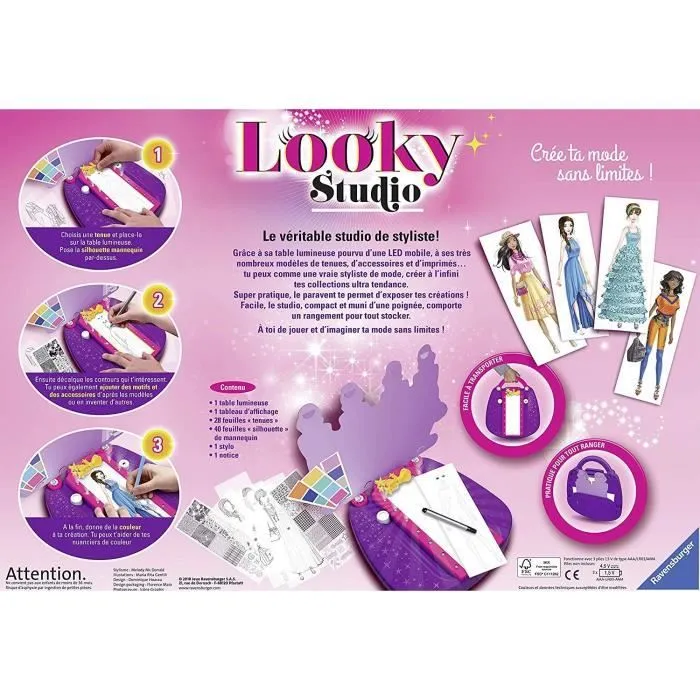 Looky Studio - Ravensburger - Loisirs créatifs - Dessins de mode - Studio de stylisme format maxi - dès 6 ans-4
