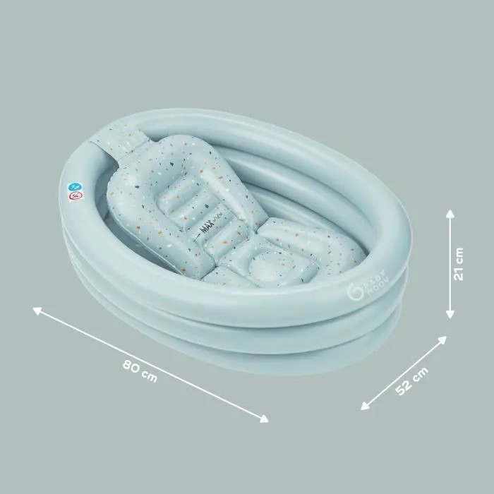 Babymoov Baignoire Gonflable de voyage, Évolutive en Piscine pour enfant, Réducteur Amovible, De 0 à 12 mois, Aqua Dots-6