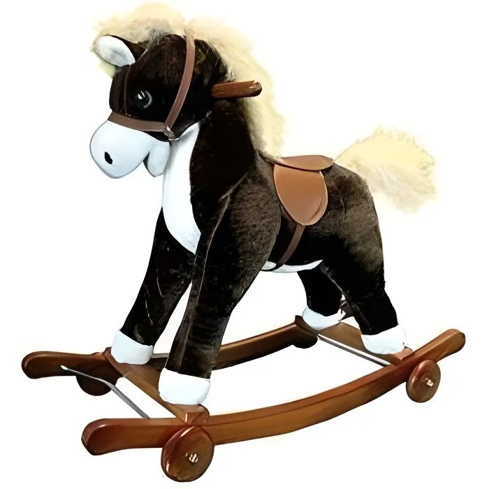 Cheval à bascule - BigBuy Fun - Blanc - Intérieur - 74 x 63 cm - Mixte - A partir de 3 ans-0