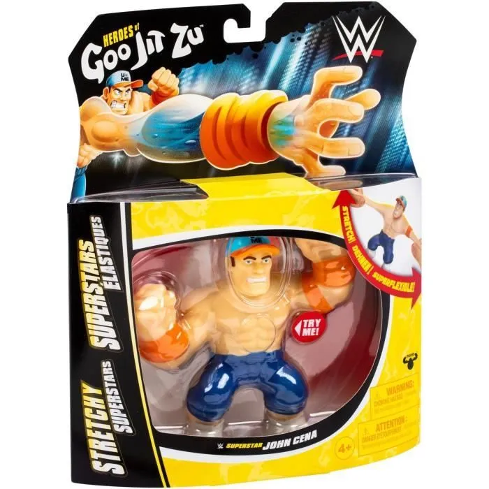 Figurine extensible - GOO JIT ZU WWE - John Cena - 11 cm - Texture élastique - Extensible 3x-2