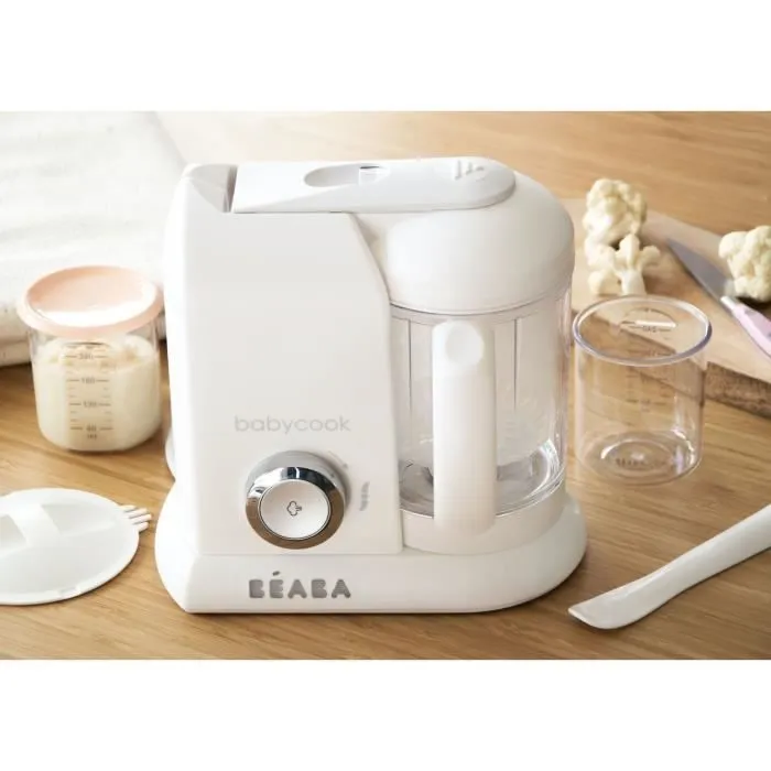 BÉABA - Babycook Solo - Robot Bébé 4 en 1 Mixeur-Cuiseur - Cuisson Vapeur - Blanc-1