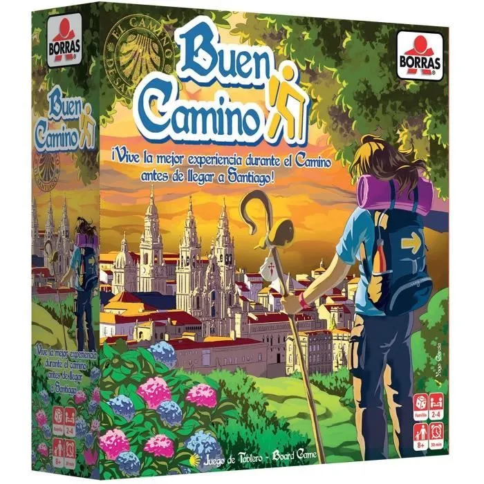 Buen Camino Jeu de société de plateau, Dès 8 ans, Joueurs de 2 à 4, Durée 30 min, Borras-3