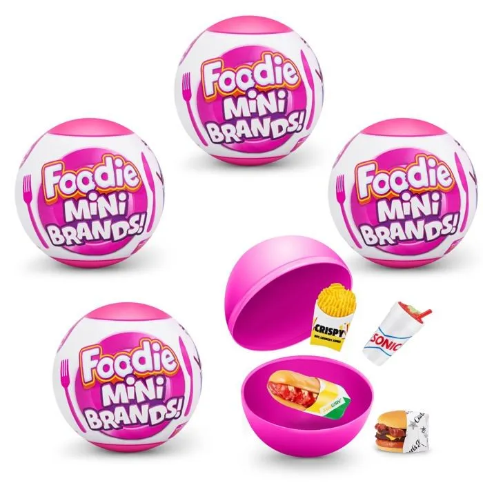 5 surprise - 77310 - Foodie Mini Brands (Pack de 4) Sonic Capsule mystere a Collectionner, , 4 Pack-0