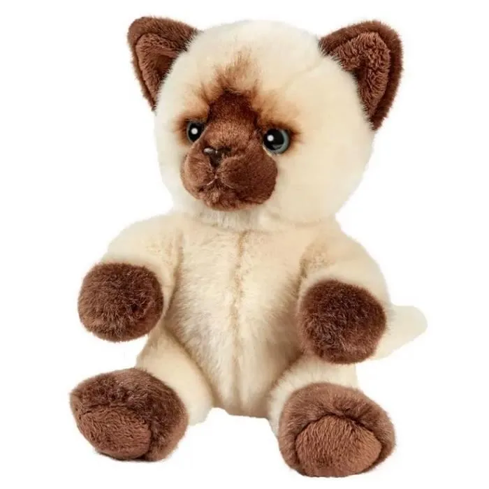 Peluche - ANIMA - Chat Siamois Tetabizous - 17 cmH - Blanc - Plush-0