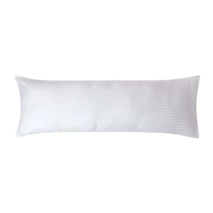 Taie Spécial oreiller de corps en Coton égyptien 330 fils Coloris Blanc en 50 x 140 cm-0