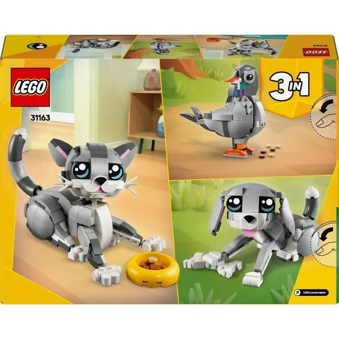 LEGO Creator 31163 3-en-1 Le chat joueur - Jeu de construction pour fille dès 8 ans-5