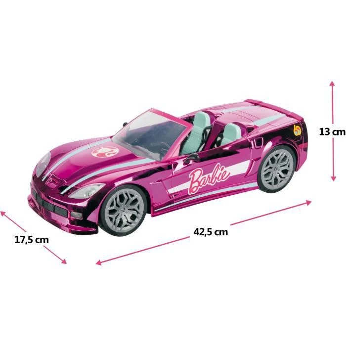 Voiture radiocommandée Barbie Dream Car - Cabriolet sport coupé - MONDO-4