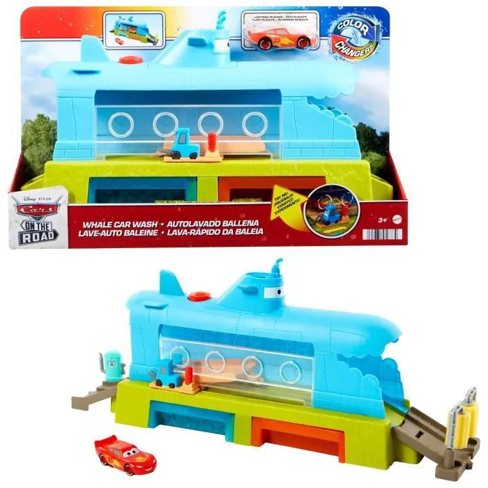 Coffret de jeu Disney+ Cars On the Road - Station De Lavage Sous-Marin - MATTEL - Color Changers - 3 ans et +-0