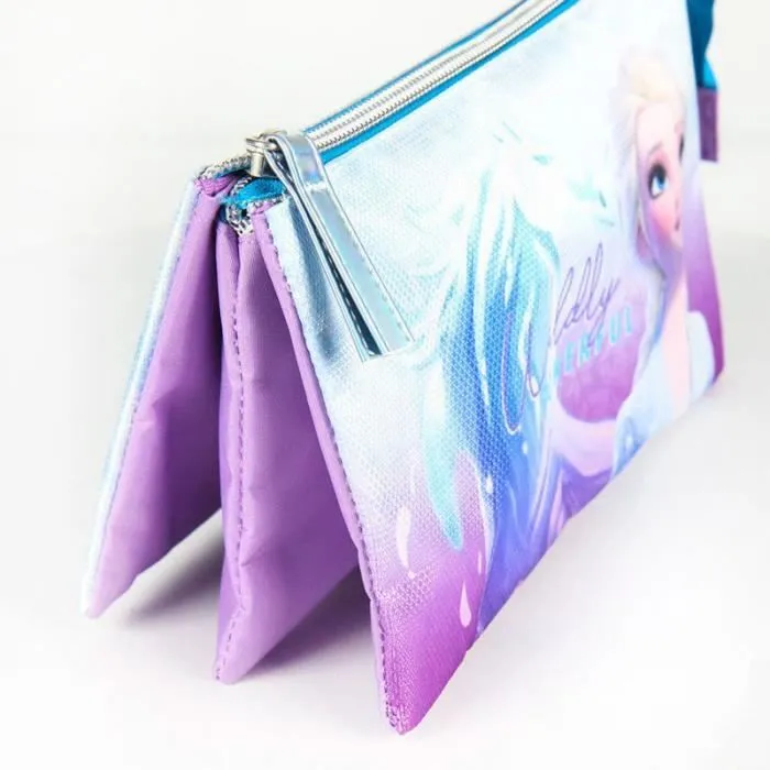 Trousse - Disney - Reine des Neiges 2 - Elsa & Nokk - 3 compartiments - Grande capacité-1