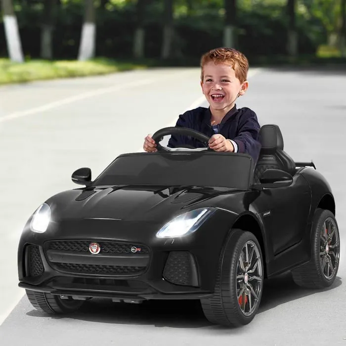 Voiture Électrique 12V Jaguar F-type SVR pour Enfants 3-8 Ans - COSTWAY - 2 Portes Verrouillables - Noir-5