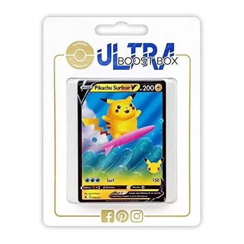 Cartes Pokémon Françaises - MY-BOOSTER - Pikachu Surfeur V 8/25 - Ultraboost X Epée et Bouclier - Célébrations-0