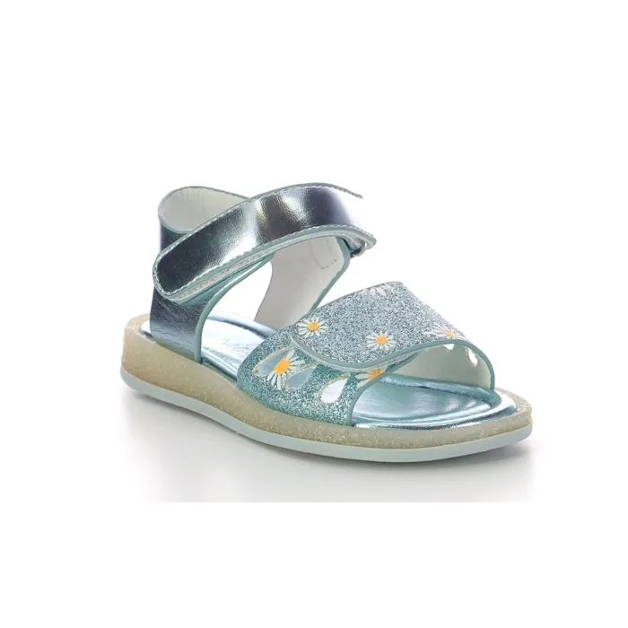 MOD 8 Sandales Liboo Bleu clair glitter fleurs-1
