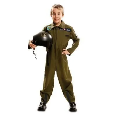 Déguisement de pilote de chasse - NO NAME - Métier - Vert - Garçon - Répond aux normes UE-0