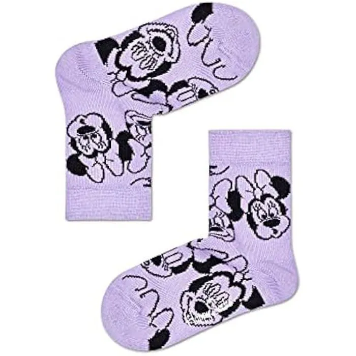 Chaussettes - HAPPY SOCKS - Disney Kids - Lila-Schwarz - Coton - Mixte-0