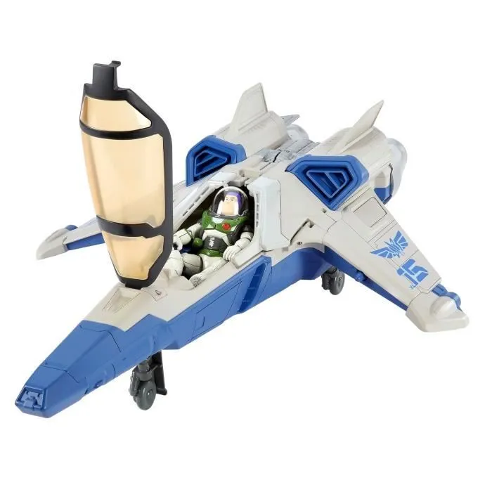 Figurine Buzz l'Éclair - Vaisseau XL-15 - Lightyear - Lance-projectiles - Jetpack - Figurine incluse HHJ56-5