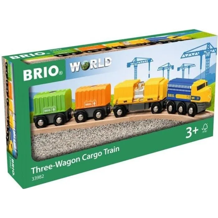 Train de Marchandises BRIO - Ravensburger - 7 pièces - Mixte dès 3 ans - 33982-3