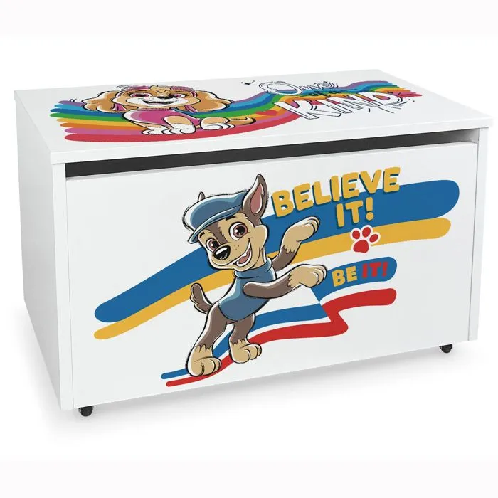 Coffre de Rangement pour Enfants - PAW Patrol : La Pat' Patrouille - Dimensions: L 71 x P 40 x H 54-0