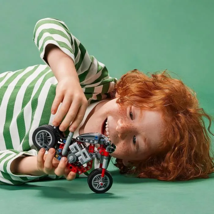 LEGO® 42132 La Moto, Maquette à Construire 2 en 1, Jouet de Construction, Idée de Cadeau pour Enfants dès 7 Ans-4