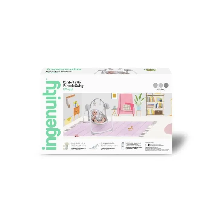 INGENUITY Transat bébé Balancelle électrique pliable - Petit Mouton - Arche et jouets amovible, réglages de minuterie, balancement-8