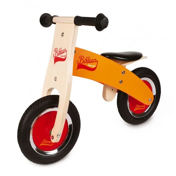 Draisienne en bois Janod Little Bikloon - Orange - Dès 2 Ans - Pneus gonflables - Selle réglable-4