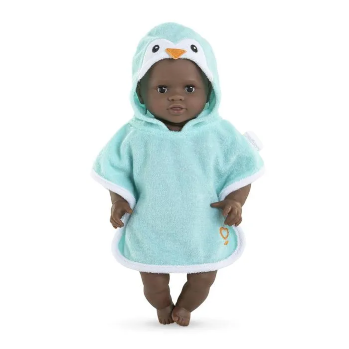 Cape de Bain - Corolle - Pingouin - 30 cm - Séchage rapide - Pour poupon 18 mois-1
