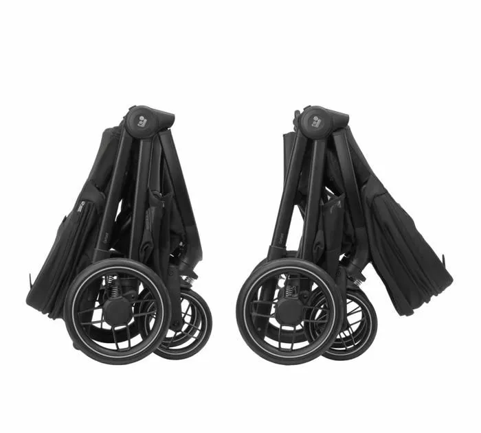 MAXI-COSI poussette Duo Oxford Plus, avec nacelle bébé Sense, de la naissance à 4 ans (22kg), Twillic Black-4