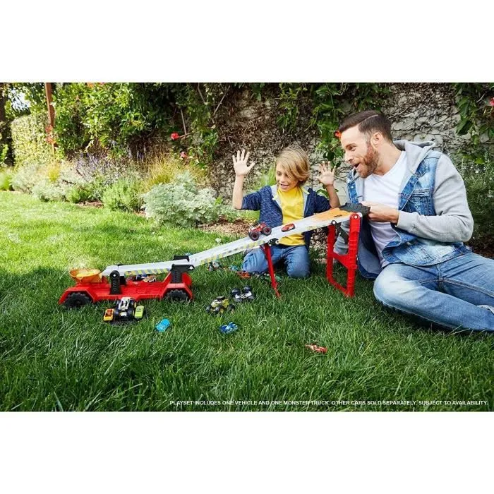Hot Wheels - Monster Trucks - Camion Piste Géante - Extérieur - Enfant - 3 ans et +-3
