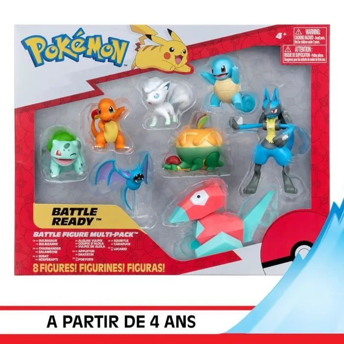 Pack 8 Figurines Pokémon - BANDAI - JW3063 - Multicolore - Battle Pokémon-1