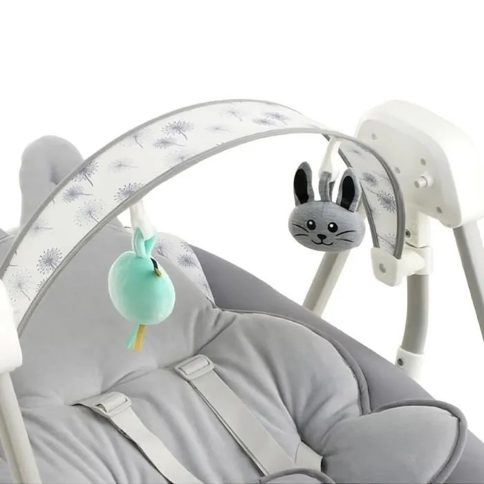 Balancelle Swinggy - MAÏKA - Gris - 3 vitesses - 2 positions d'assise-2