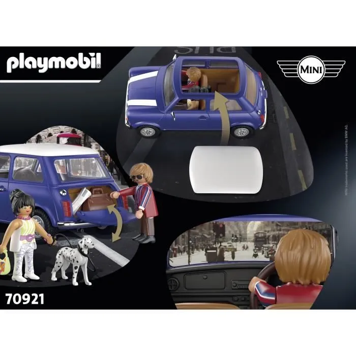 PLAYMOBIL 70921 Mini Cooper, Classic cars, Adulte, Voiture de collection-3