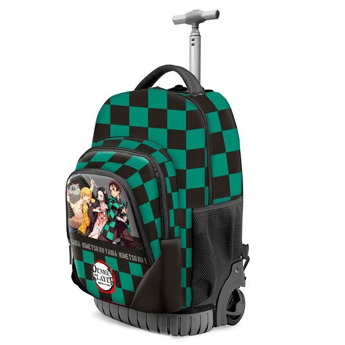Sac à roulettes enfant - Karactermania - Demon Slayer - Noir/Vert - 47x32x27cm - Zippée-0