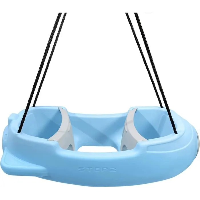 Balançoire pour enfants - STEP2 Rocket Swing For Two - Bleue et grise - Pour utilisation en extérieur-2