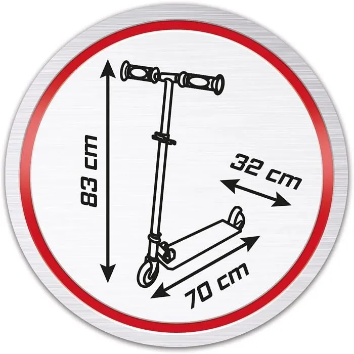 Smoby - Cars - Patinette 2 roues pliable - Strucure métale - Trottinette avec guidon réglable-3
